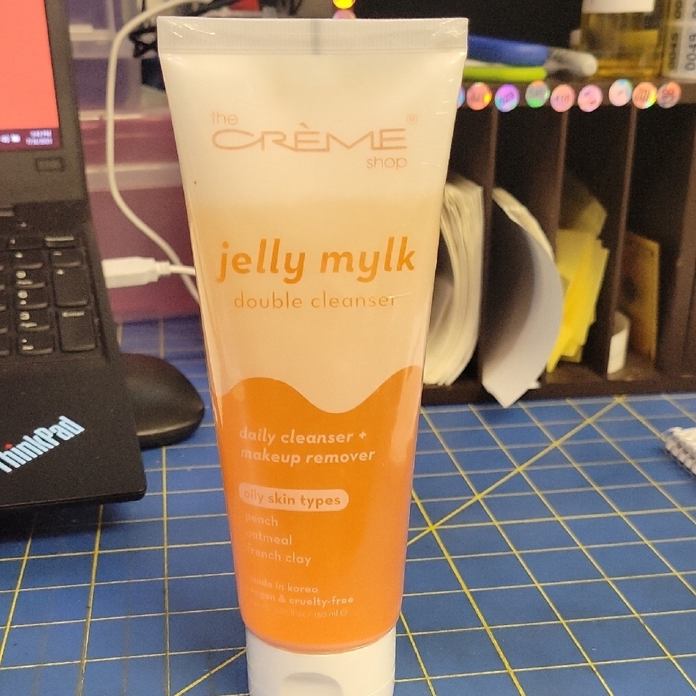 Jelly Mylk Double Cleanser - Peach Oatmeal French Clay 150ml New Sealed